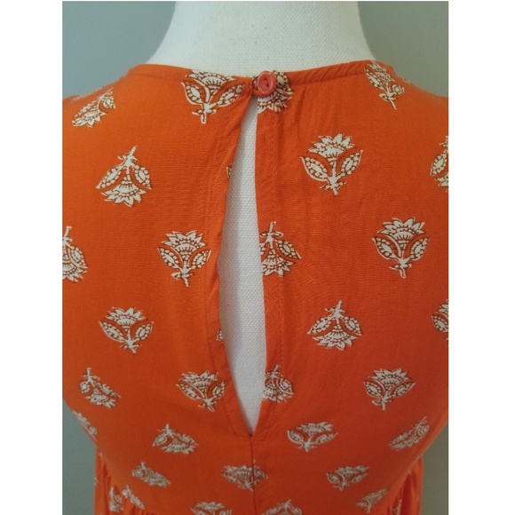 Old Navy Orange Floral Dress - Picture 6 of 9